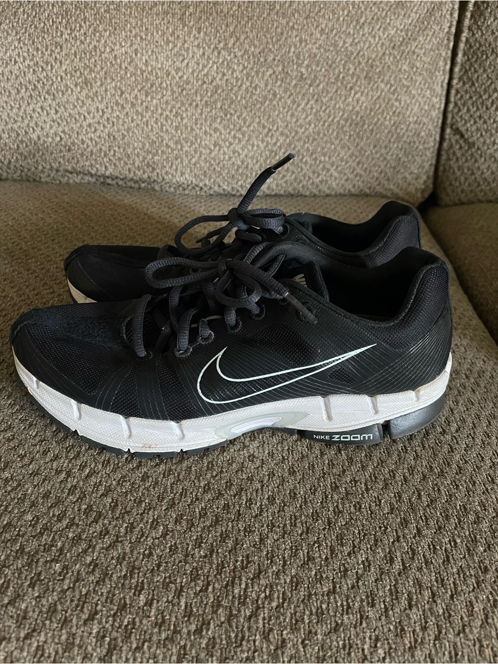Nike Women's Black Athletic Training Shoes with White Accents
